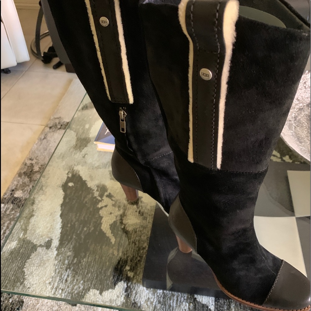Ugg Suede leather boots with 2 in heel